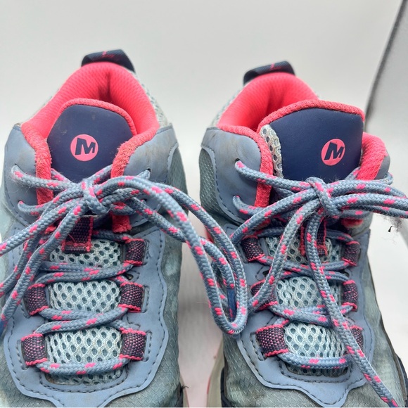 Merrell Kids Moab Speed Shoes in pink and gray size 1 - Picture 9 of 9